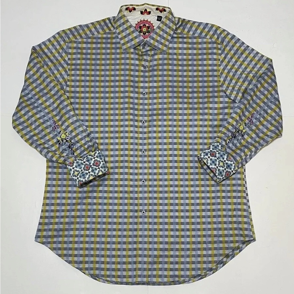 $300 ROBERT GRAHAM MENS COTTON L-S SHIRT XL